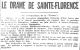 LE DRAME DE SAINTE-FLORENCE